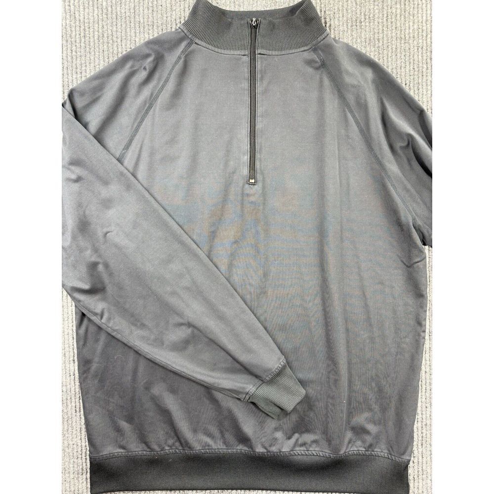 FootJoy‎ Jacket Mens Large * Black Pullover 1/4 Zip Performance Stretch Golf